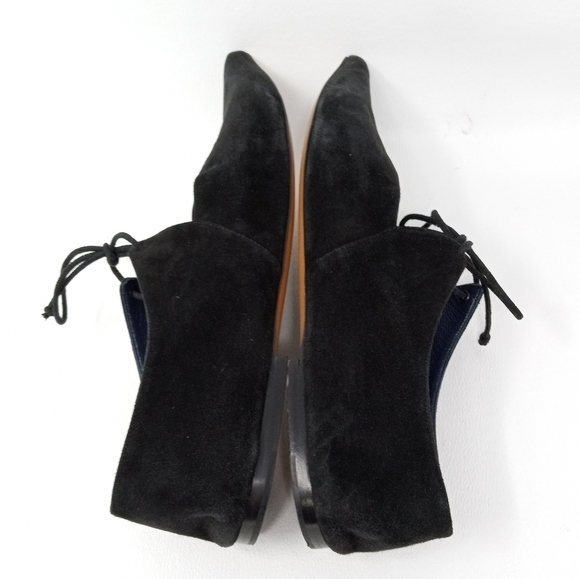 Celine Paris Babouche Flats, Lace Up, Black Suede, Pointy Toe Women's Sz EU 38.5 - Picture 10 of 14